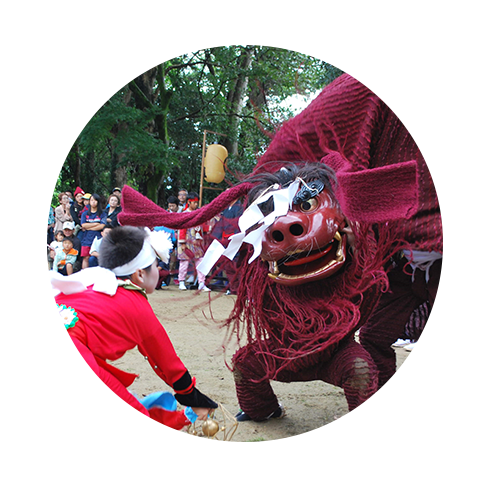 小川阿蘇神社の秋祭りの写真